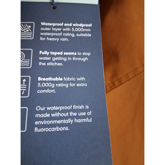 NEW Seasalt Cornwall Coat 12P Brown Organic Tin Cloth Rain Trenchcoat Penweather - Picture 7 of 13